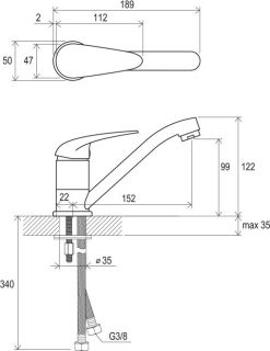 Смеситель Ravak Suzan SN 015.00 X070009 для кухни