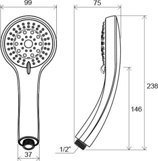 Душевая лейка Ravak 952.00 X07P008