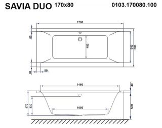Гидромассажная ванна Whitecross Savia Duo 0103.170080.100.SOFT.BR 170x80см Soft бронза