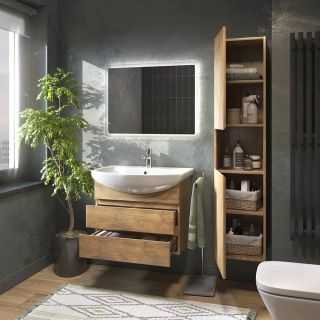 Тумба под раковину подвесная Vigo Wing tp.WIN.BAL.70.2Y 70 см дуб золотой