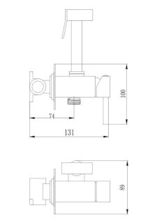 Гигиенический душ со смесителем Haiba HB5512 хром