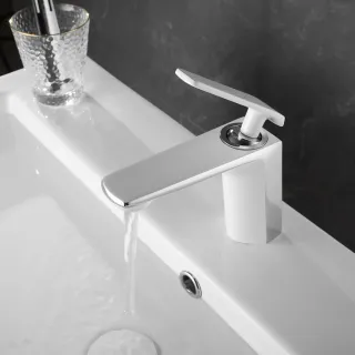 Смеситель для раковины Shevanik S8001F белый