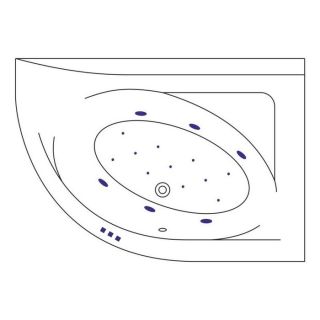 Гидромассажная ванна WHITECROSS Aquarella 0109.170110.100.RELAX.WH правая 170x110 см Relax белый