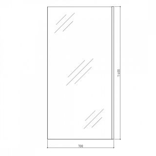 Шторка на ванну 70х140 см Maretti Marta MA41F7014099-015, профиль хром