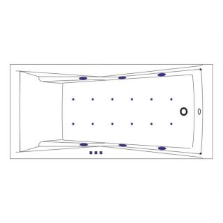 Гидромассажная ванна WHITECROSS Palace 0104.170075.100.RELAX.CR 170x75 см Relax хром