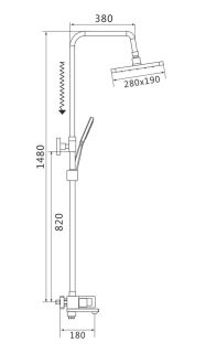Душевая стойка Shevanik S9036 хром