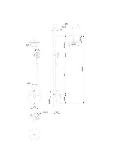 Душевая стойка Wonzon & Woghand Line WW-AE3354-CR хром