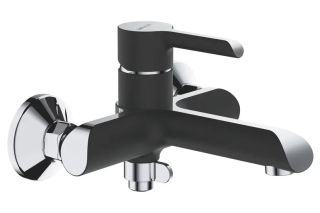 Смеситель для ванны Shevanik S6002H чёрный/хром