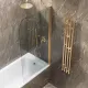 Шторка на ванну на монопетле by Deonria C-140-80-6-T-G 70см золото/прозрачный