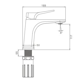 Смеситель для раковины Prohanss P62.10 хром