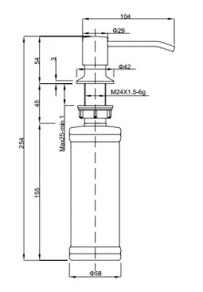 Дозатор  GranFest Z-5001 серый