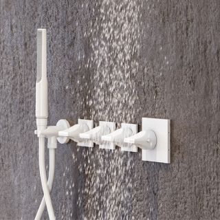 Встраиваемый смеситель для душа Bossini Apice Z035205.073 с термостатом чёрный матовый