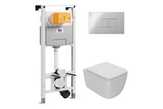 Комплект унитаза с инсталляцией Point Меркурий 879235pKA00+PN41831 с сиденьем Микролифт