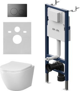 Комплект унитаза с инсталляцией AM.PM Like IS90138.801900 сиденье микролифт