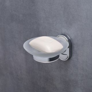 Мыльница РМС A2020 хром/стекло матовое