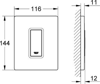 Клавиша смыва Grohe Skate Cosmopolitan 38784000 хром