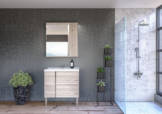 Зеркальный шкаф Акватон Стоун 80см сосна арлингтон 1A228302SX850