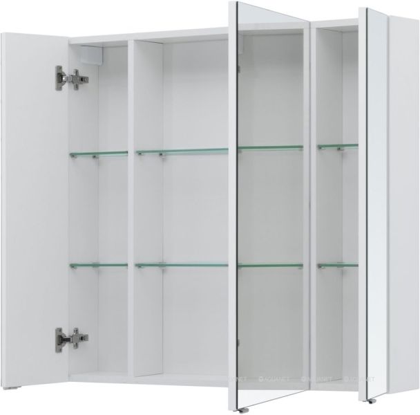 Зеркальный шкаф Aquanet Алвита New 303897 90 см белый матовый