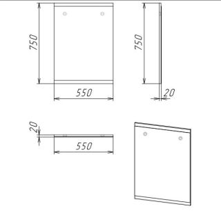 Зеркало Grossman Бруно 55см веллингтон 205506