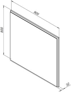 Зеркало с подсветкой Aquanet Nova Lite 242263 90 см дуб рошелье