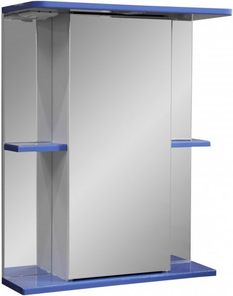 Зеркало-шкаф с подсветкой Stella Polar Колор-1 55см синий SP-00000197