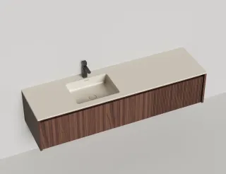 Подвесная тумба Salini Domino 27D218IN 180см шпон под встраиваемую раковину