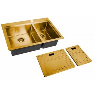 Мойка кухонная Zorg Master N-78-2-52-L Bronze