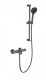 Смеситель для ванны с душем Wonzon & Woghand WW-C2001-A-BGG с термостатом тёмный графит